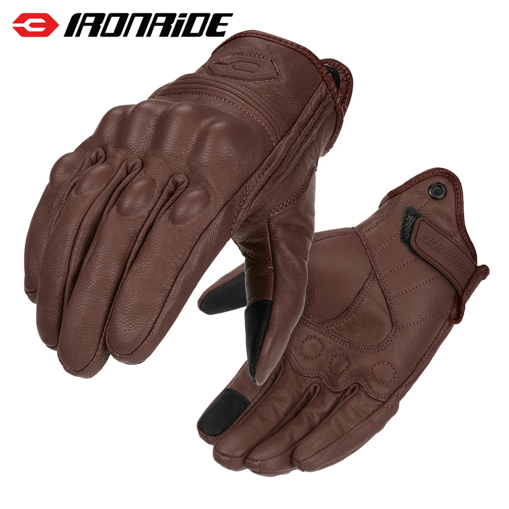 

Зимние мотоциклетные перчатки, кожаные перчатки с сенсорным экраном и полным пальцем, ветрозащитные и износостойкие защитные перчатки для езды по бездорожью