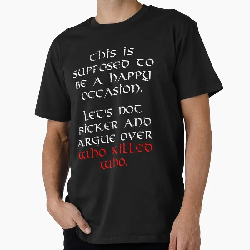 Holy Grail - Let's Not Argue Over Who Killed Who Funny Monty Python Gift T-shirt Short Sleeve Graphic clothes All size Tops — купить у AliExpress WW