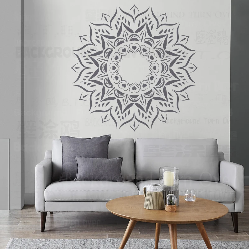 120cm - 160cm Stencil For Painting Decor Wall Plaster Decorative Template Putty Larges Big Large Mandala Ceiling Round S017