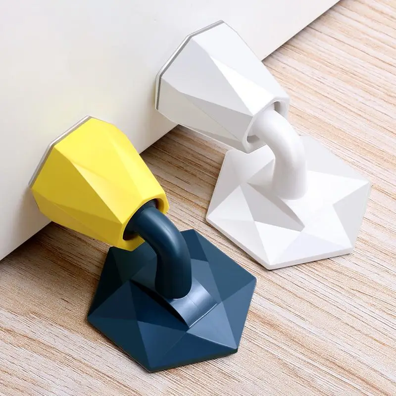 Rolha de porta de silicone sem perfurador, Porta Anti-colisão, Absorção da parede do toalete, Porta Anti-Bump, Resistência Stop Door Stop