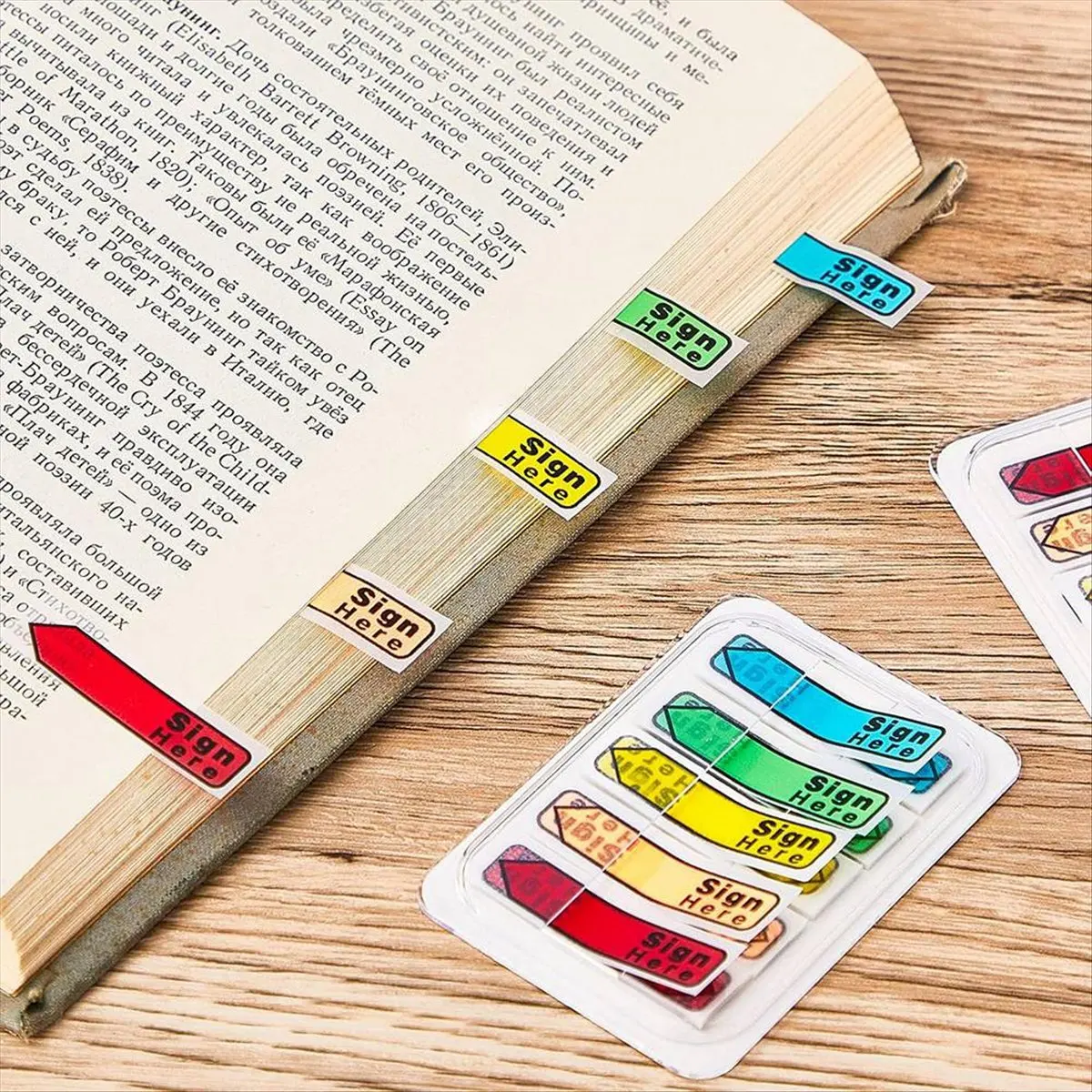Latest ABBQ-1000 Pieces Sign Here Date Tabs Sign Here Date Stickers Flags Please Message Flags for Notebook Annotating Books