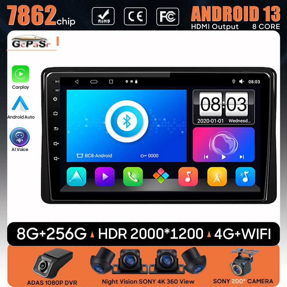 

Автомагнитола Carplay, Android 13, для Renault Duster HM 2 II 2020-2021, Arkana 1 2019-2021, навигация GPS, Android, автостерео, 2din