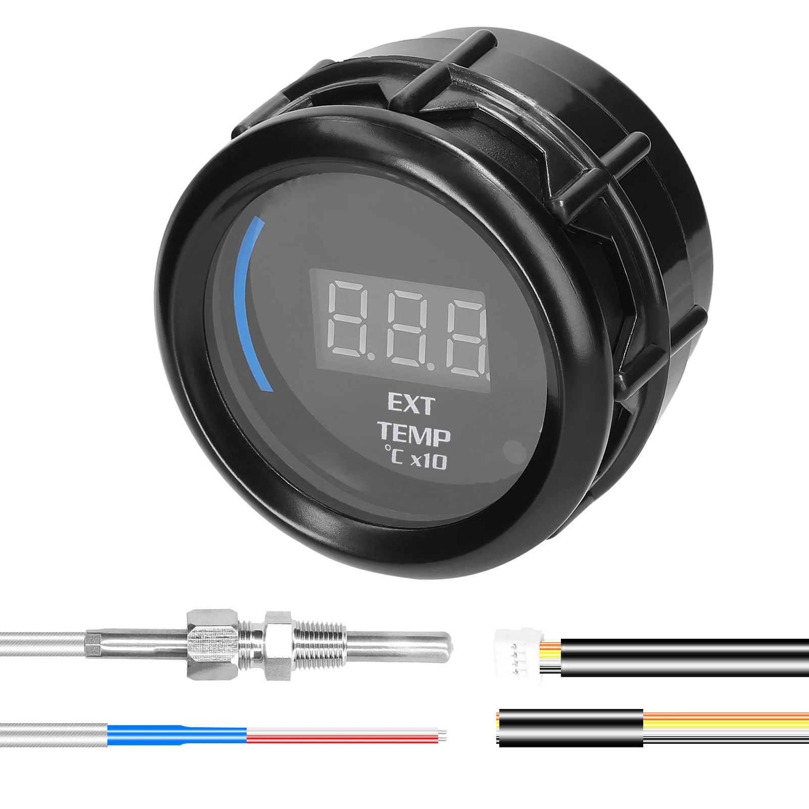 

52mm EGT Gauge Digital LED Display (40-120)℃x10 with Sensor for Car Truck Motorcycle