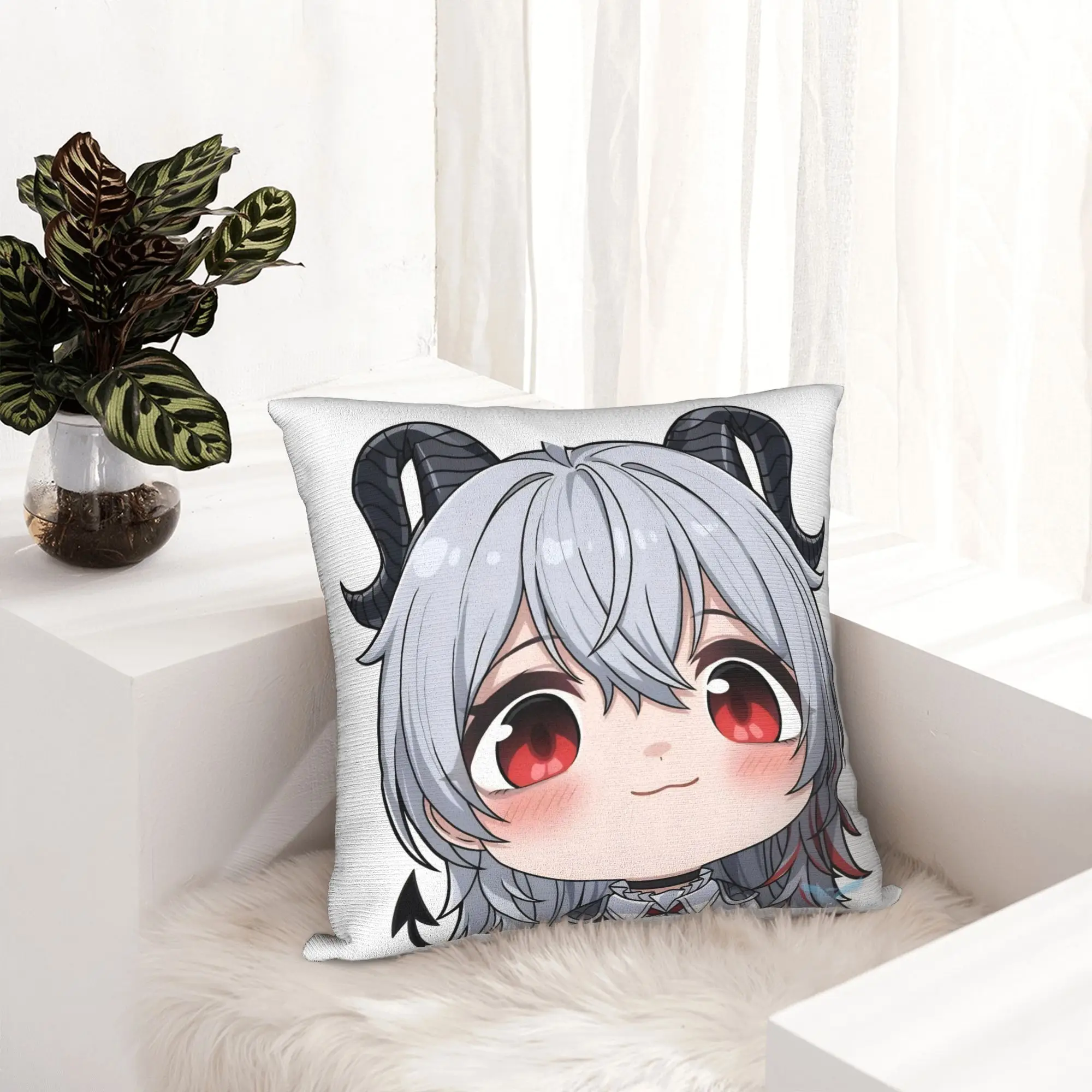 Wuthering Waves Cute Q Version Pillowcase Printing Fabric Cushion Cover Decorations Zani Throw Pillow Case Cover Home 40*40cm