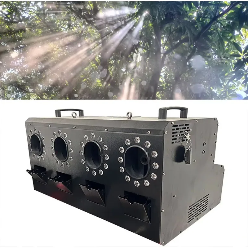 4-Wheel 3000W Metal Smoke Bubble Fog Machine for Wedding Parties Stage DJ Club-Electric Remote Control