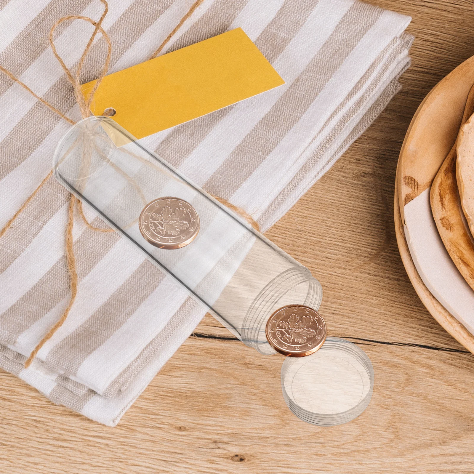 

10 шт. тюбик для хранения монет, контейнер для сбора памятных держателей, пластиковые трубки с крышками, контейнеры, прозрачные