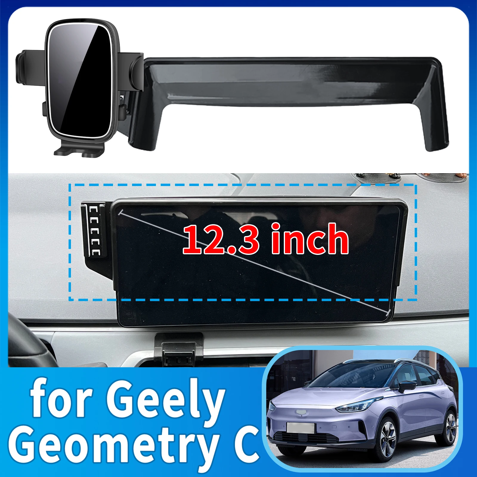 

Подходит для держателя телефона Geely Geometry C, кронштейн для крепления экрана приборной панели, простая установка ​ ​ Автомобильные аксессуары