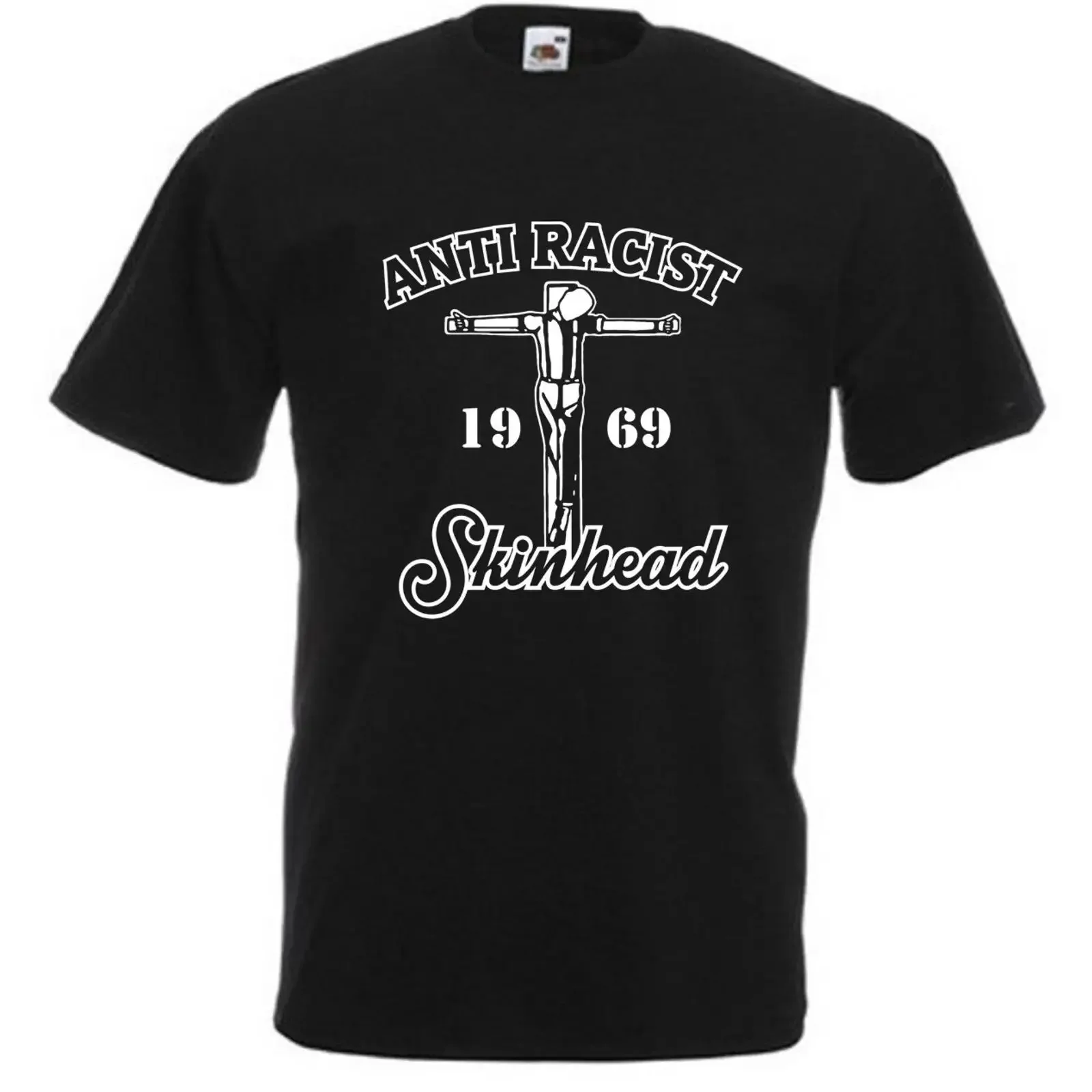 T Shirt Größe S 4XL Crucified Anti Racist Skinhead Rocksteady Ska Oi vintage Washed Stretched Unisex homme streetwear Slightly