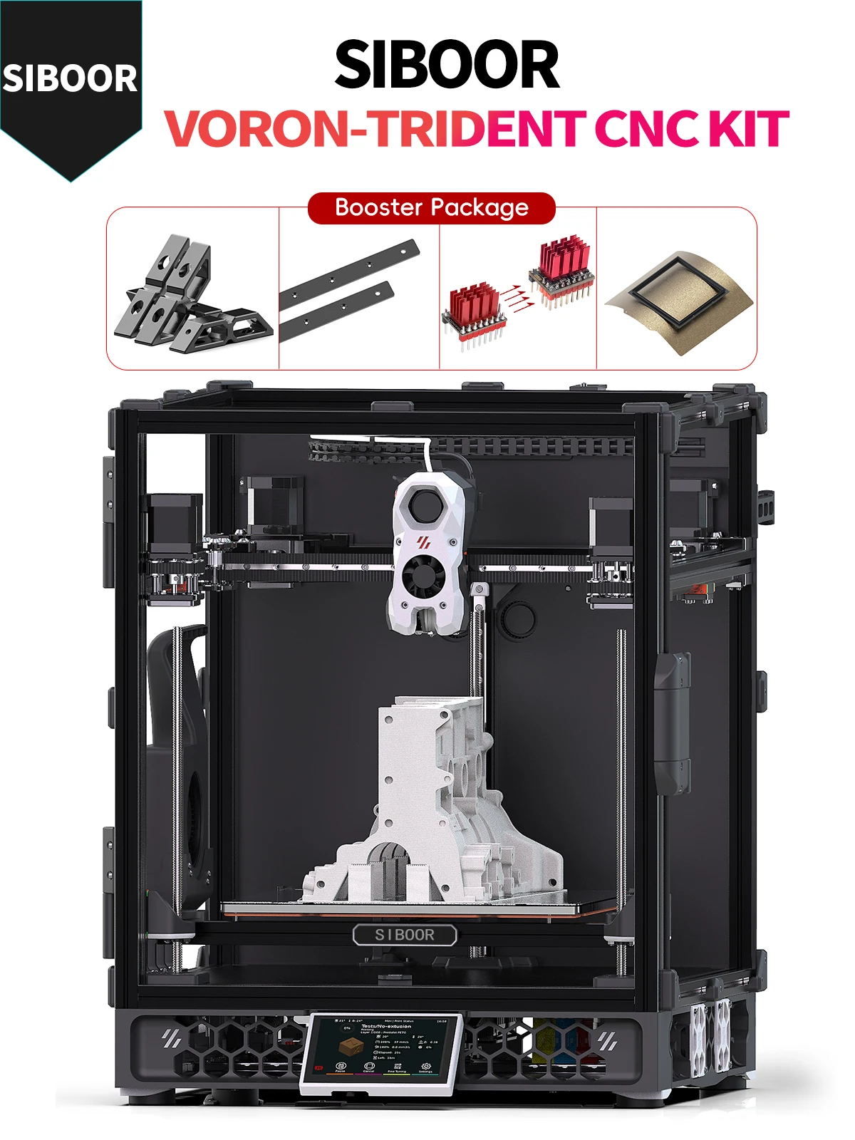 SIBOOR Voron Trident [June] 3D Printer CNC Metal Structure 4AWD CoreXY  & All Siboor Guide Rails DIY 3D Printer Kits