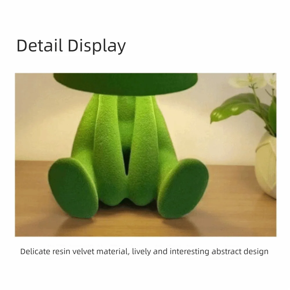 Touch Control Table Lamp Colorful Design Flocking Texture Night Lamp Creative Shape Mini Size Bedside Lamp Children's Room