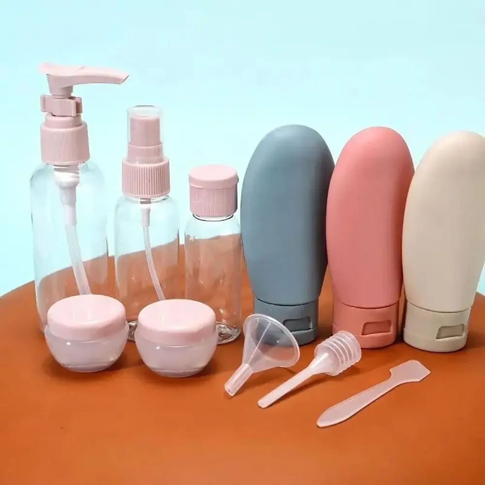 11 Teile/satz Squeeze Tubes Reise Flaschen Set Mit Lagerung Tasche Feinen Nebel Flüssigkeit Creme Lotion Behälter Nachfüllbar Leere