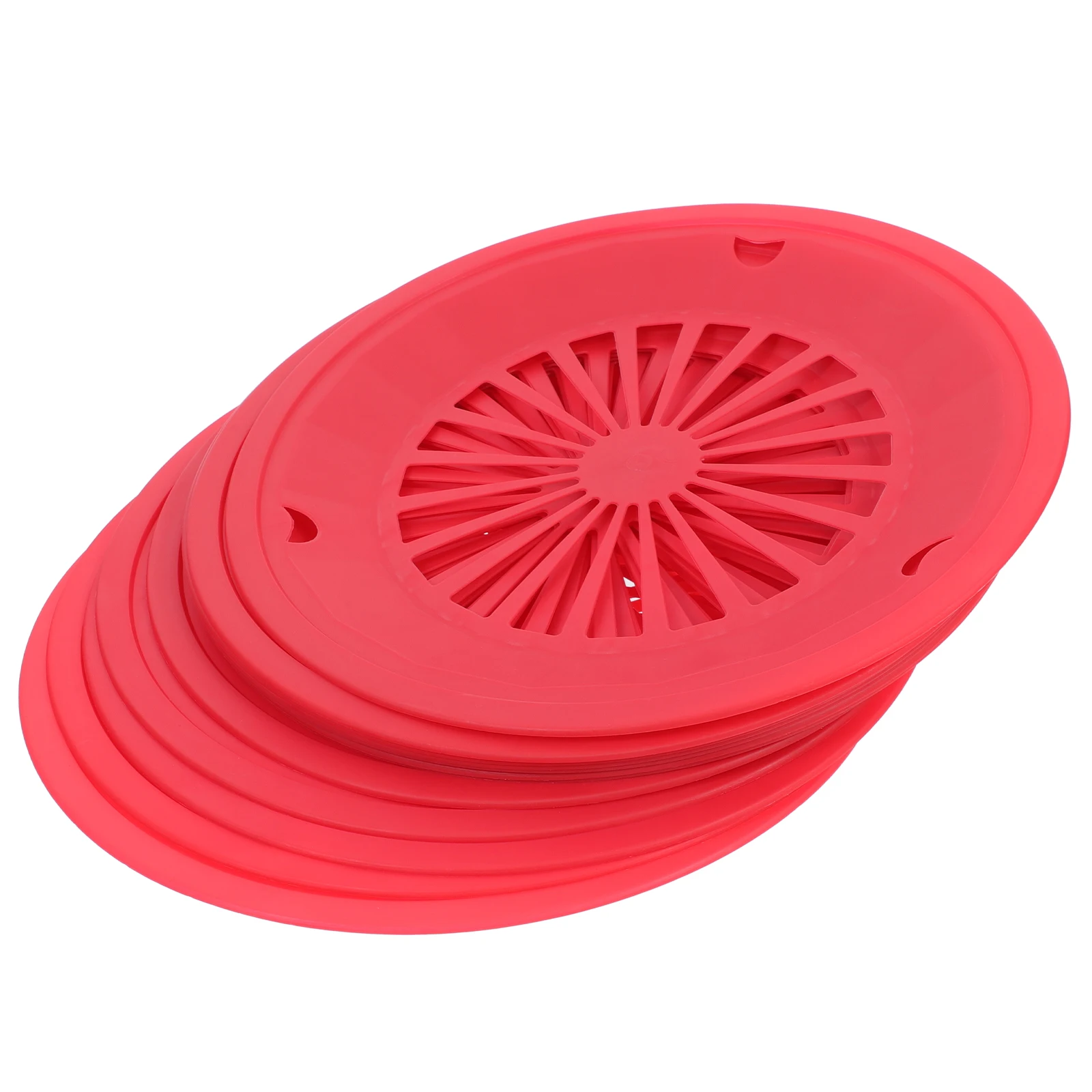 

12 Pcs Paper Plate Holders Reusable 9 Inch Plates Tray Portable Plastic PP Base Baby Support Party Camping BBQ