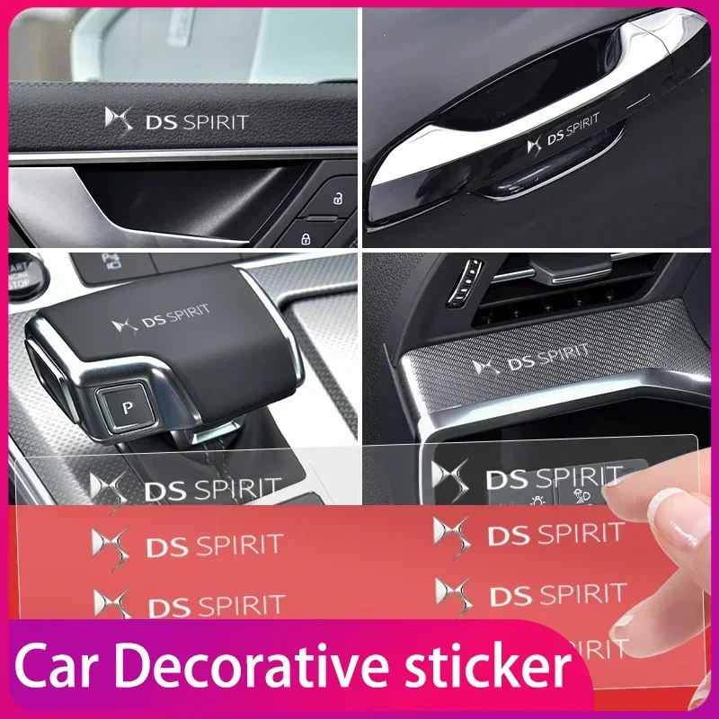 

Transparent Car Logo Badge Emblem Sticker Styling Decorative Stickers For DS SPIRIT DS3 DS4 DS4S DS5 DS 5LS DS6 DS7
