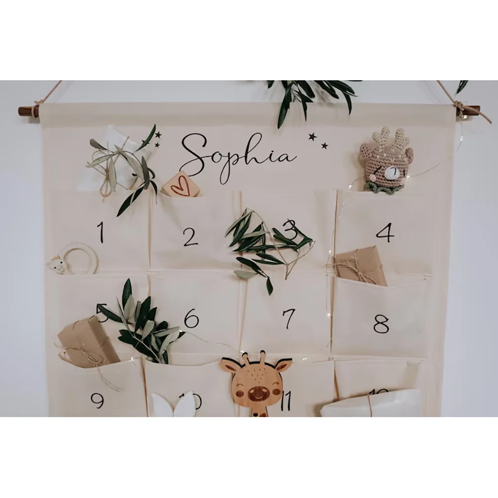 Personalized Christmas Countdown Advent Calendar for Children Wall Hanging Home Door Decor DIY Advent Calendar Christmas Gift - Image 4