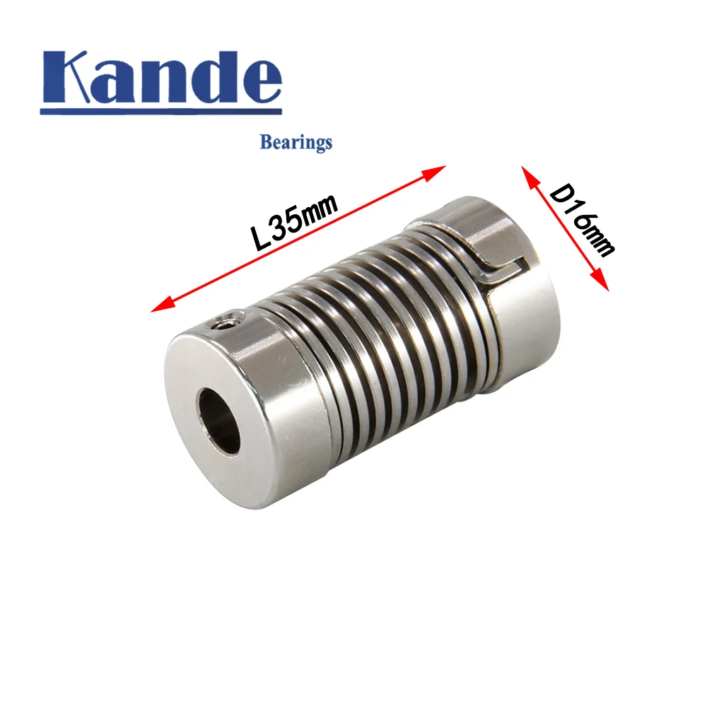 Kande aluminum alloy D16L35 spring coupling elastic coupling is used for servo motor screw rod shaft connector 3D printer CNC