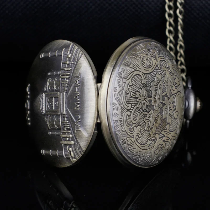 Classic Vintage Carved Quartz Pocket Watch Souvenir Clock Men and Women Necklace Pendant Gifts with Chain relogio masculino