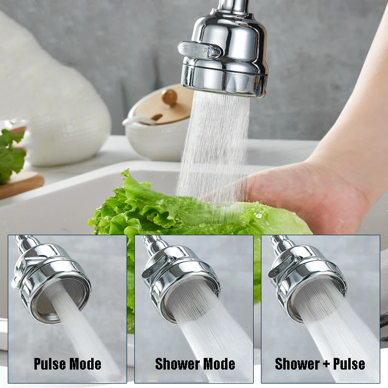 2/3 Modes Universal Kitchen Faucet Adapter 360° Rotation Faucet Filter Extenders Kitchen Gadgets Spray Water Saving Tap Nozzle