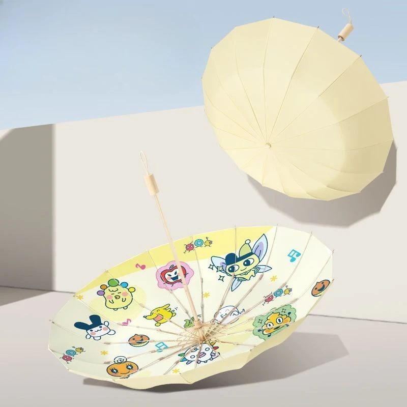 Bandai Electronic pet tamagotchi peripherals Sunscreen umbrella dual-purpose sun umbrella wind-resistant double folding sunshade