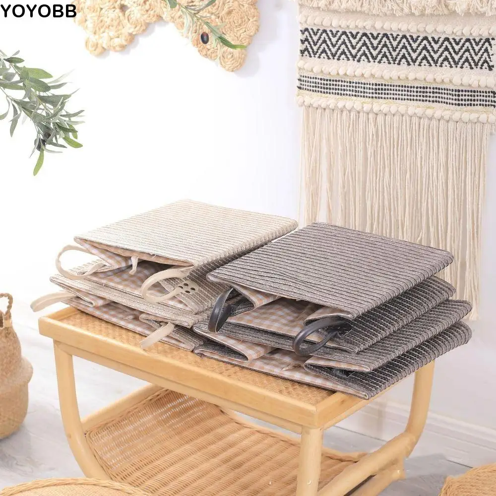 

Домашний органайзер, складная тканая корзина для хранения, ручная работа, ящик для хранения с ручкой, креативная большая вместительная сортировочная коробка для косметики