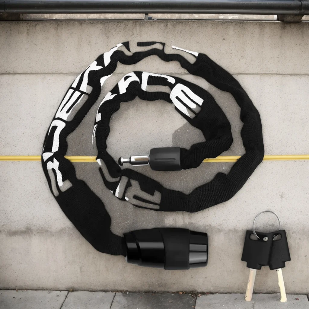 

Легкий мотоциклетный цепной замок 95 см — противоугонный замок высокой безопасности для MTB, скутеров и электронных велосипедов (в комплекте с 2 ключами)