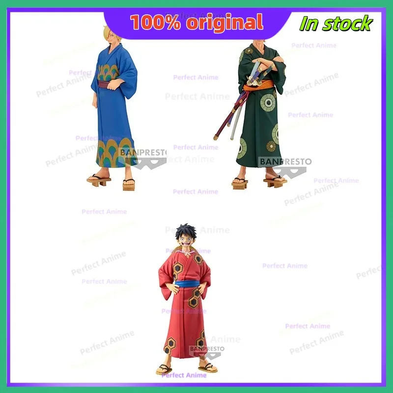 Glasses Factory DXF One Piece Wano Country Luffy Zoro Sanji Kimono Yukata Scenic Products Figures in Stock