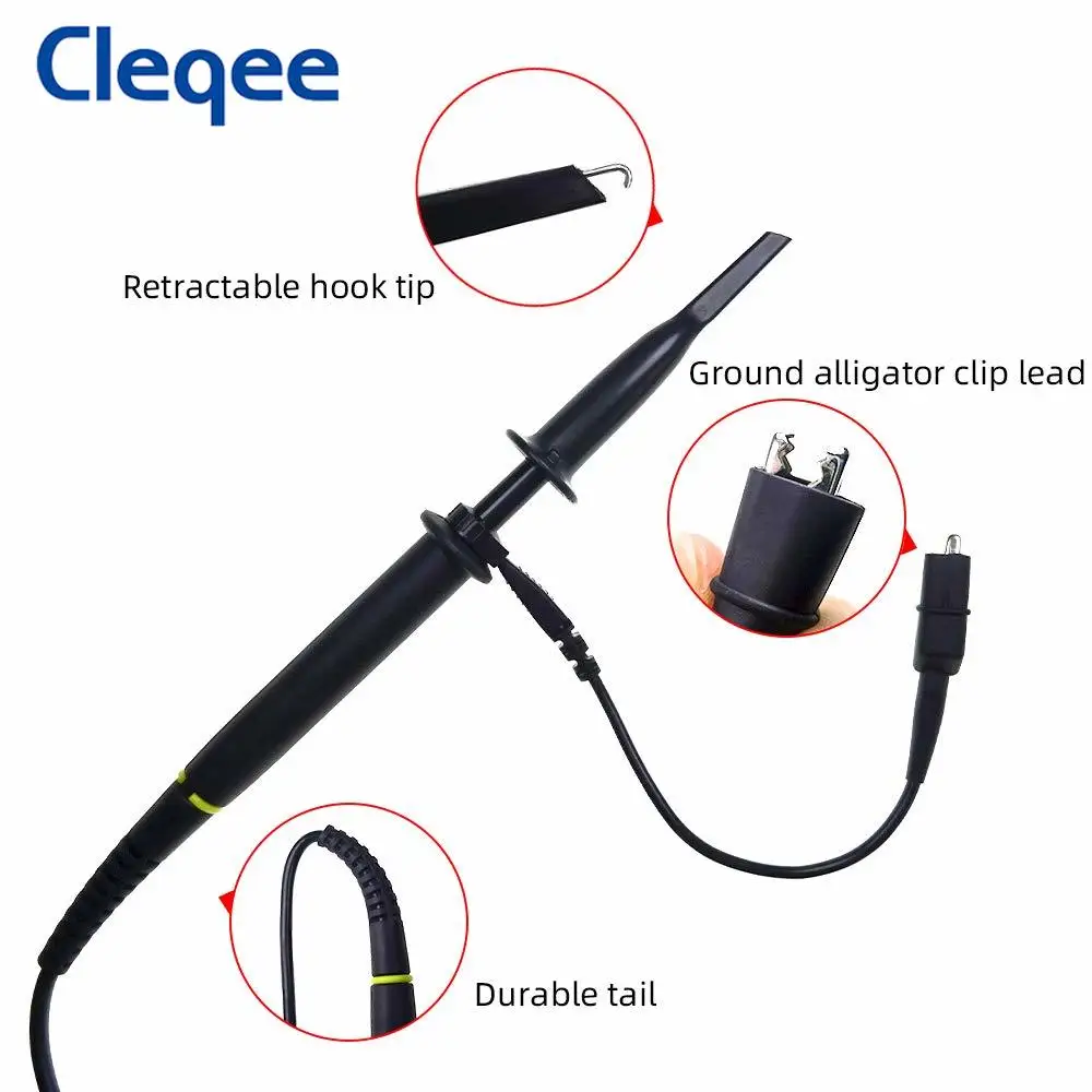 Cleqee-Sonda de osciloscopio P4250, 100:1, 250MHz, 2KV, soporta alto voltaje para osciloscopio Owon liliput, 1 ud., 100X