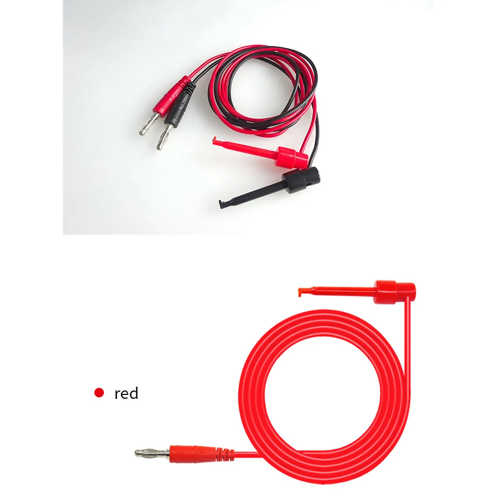 2PC Set of Banana Connector Test Hook Clips for Multimeter Testing Reliable Copper Wires and Secure Connection at 500V/5A