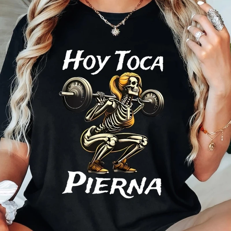 

Women Clothing Hoy Toca Pierna Weightlifting Plus Size T-Shirt Casual Oversize O-Neck Comfortable Short Sleeve Plus Size Clothes