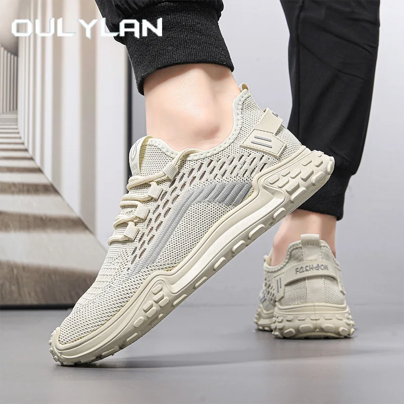 

Oulylan Classical Casual Comfort Walking Footwear Outdoor Anti-slip Mesh Breathable Sneakers Men Fashion Soft-sole Sports Shoes