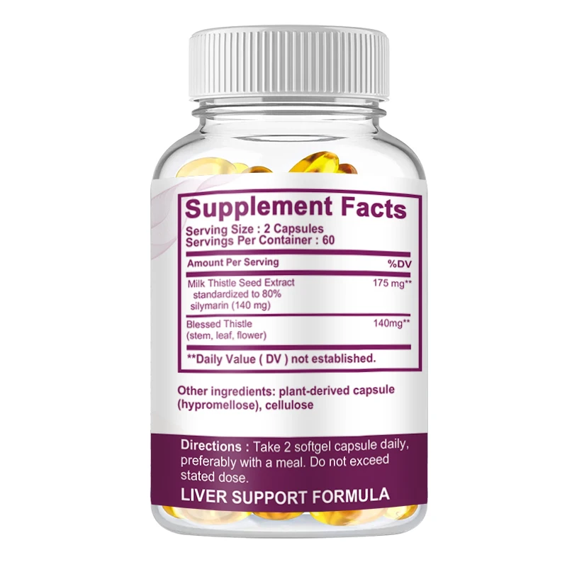 Капсулы для печени с растоплением молока 315 мг - способствуют энергетическим производству, здоровью печени, здоровья пищеварительной печени и укреплению иммунитета