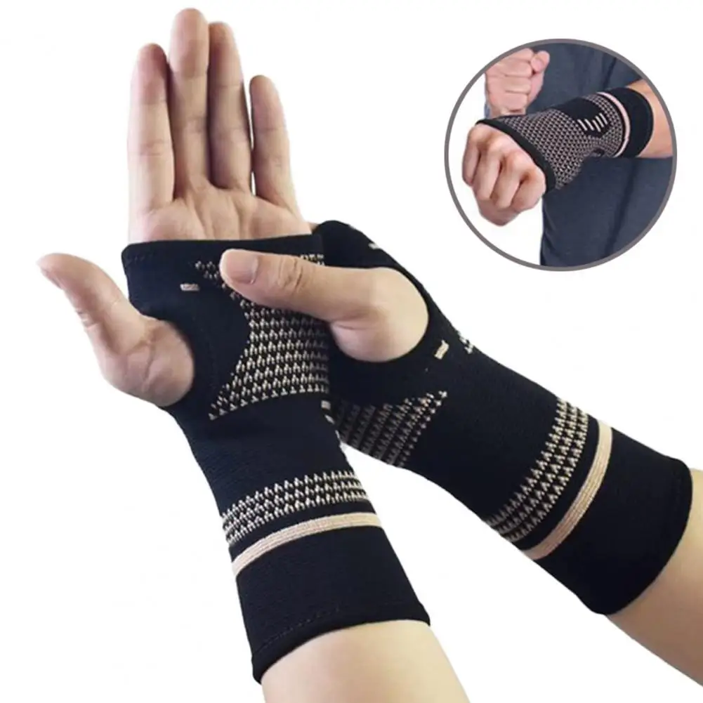 

Copper Compression- Wrist Brace Wrist Support Reduce Inflammation Pain Breathable Arthritis Sleeve Palm Bracer Compression Glove