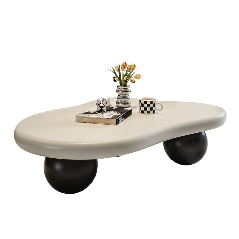 Luxo leve, nuvem, mesa de centro, moderno, simples, designer, estilo creme, apartamento pequeno