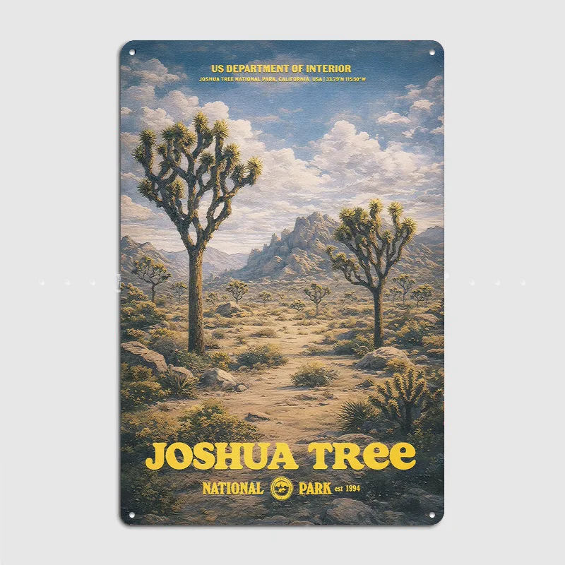 Joshua Tree National Park Metal Custom Sign Living Room Wall Indoor Decor Room Decoration Bedroom Posters Home Decor