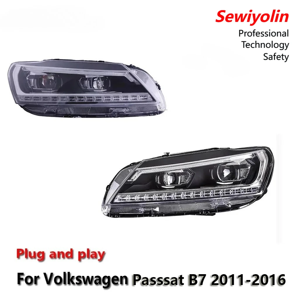 

Car LED Upgrade Headlight Accessories For VW Passsat B7 2011-2016 DRL Brake Turn Signal Lamp Plug and Play