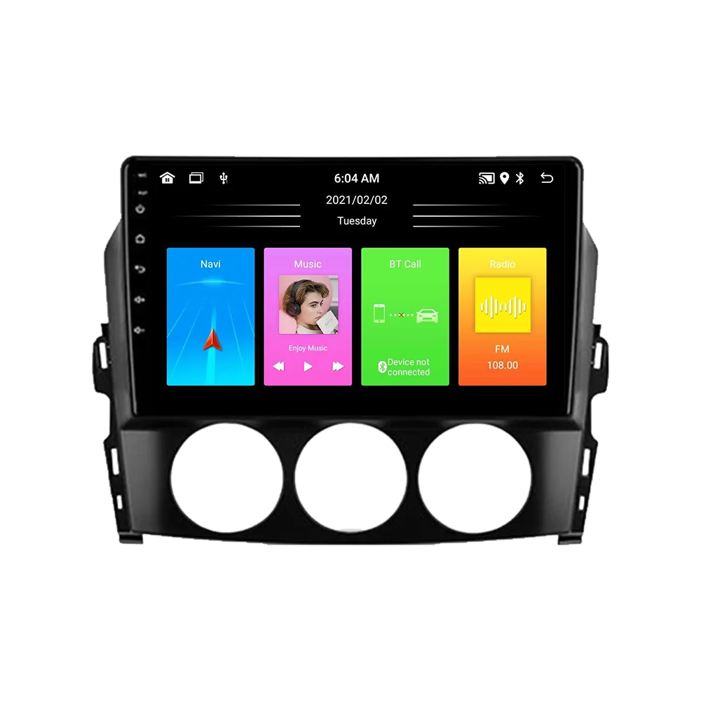 Auto radio voor Mazda MX-5 Miata NC 2005 - 2015 Auto multimediaspeler Android Carplay Auto GPS Navigatie Head Unit Stereo 2 Din - afbeelding 2