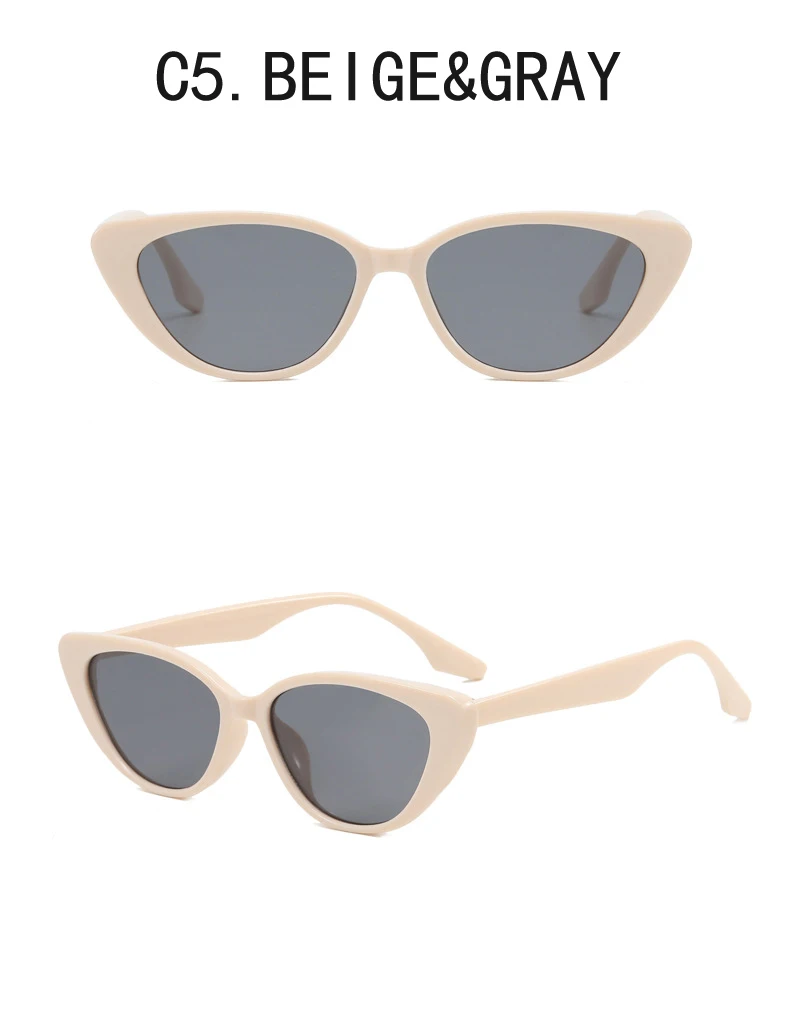 Neue Vintage Damen Cat-Eye-Sonnenbrille Retro-Brille Sommerbrille für Frauen – Detail 10