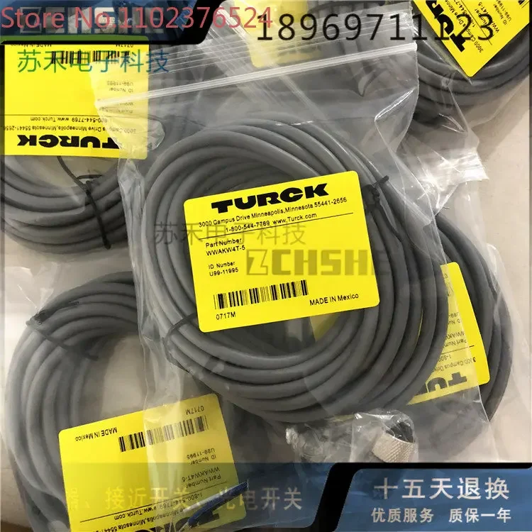 5 pieces New connecting wire RKC4T-2/TEL sensor plug wire, straight head, 4-core, 2-meter