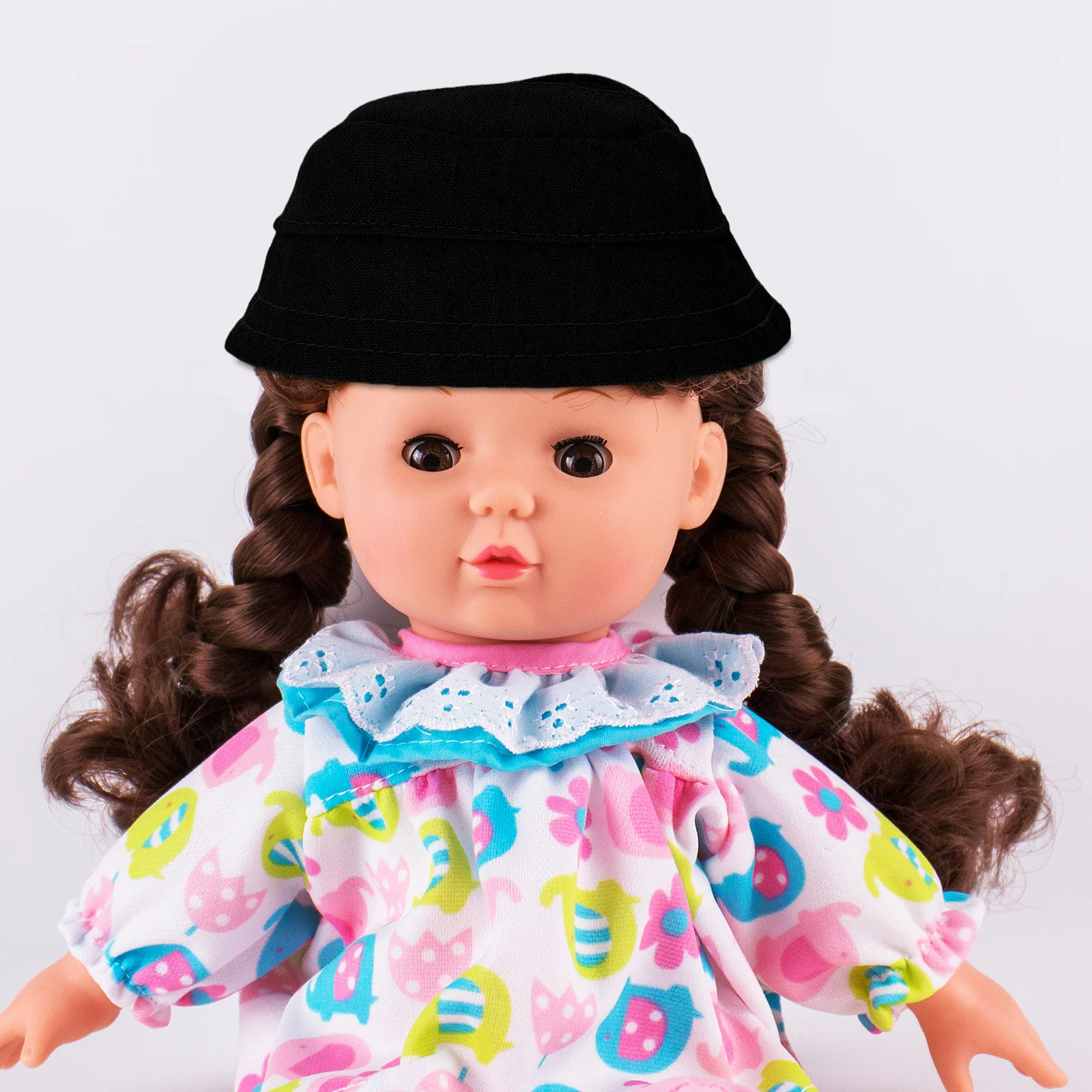 17 Cm Mini Bucket Hat for 17 Cm Fabric Figures Open Design Easy Maintenance Vibrant Color Lasting Shape for Craft and Display