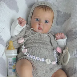 Reborn Doll Silicone Cloth Body Newborn Lifelike Already Painted 3D Skin Realistic Baby Alive Dolls Toy Figure Kids Girl Gift