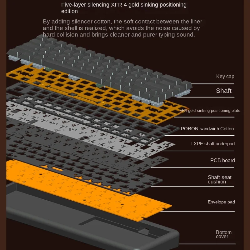 R68 Keyboard Mekanikal kayu 68 tombol nirkabel Bluetooth kustom cangkang walnut panas Keyboard Gaming RGB Backlight Gasket Keyboard