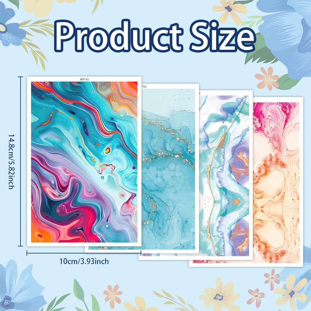 Summer Sea Abstract Pattern Soft Ceramic Earrings Water Soluble Disposable Stickers For DIY Jewelry Making Decal 2025