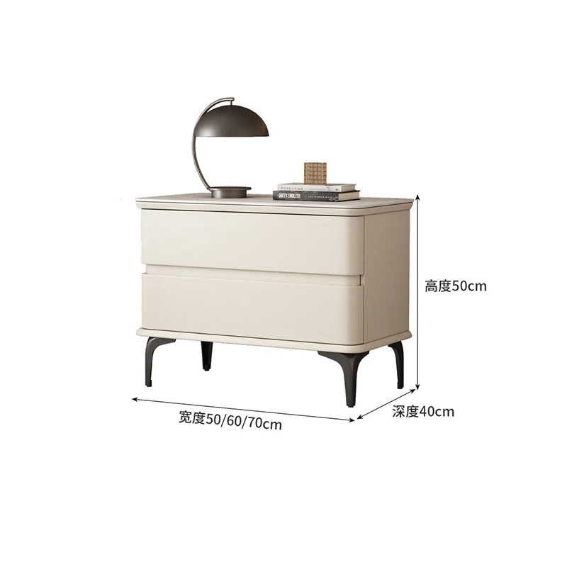 Nordic Premium Bedside Table Simple Aesthetic Glamour Modern Bedside Tables With Drawers Mesitas De Noche Bedroom Furniture