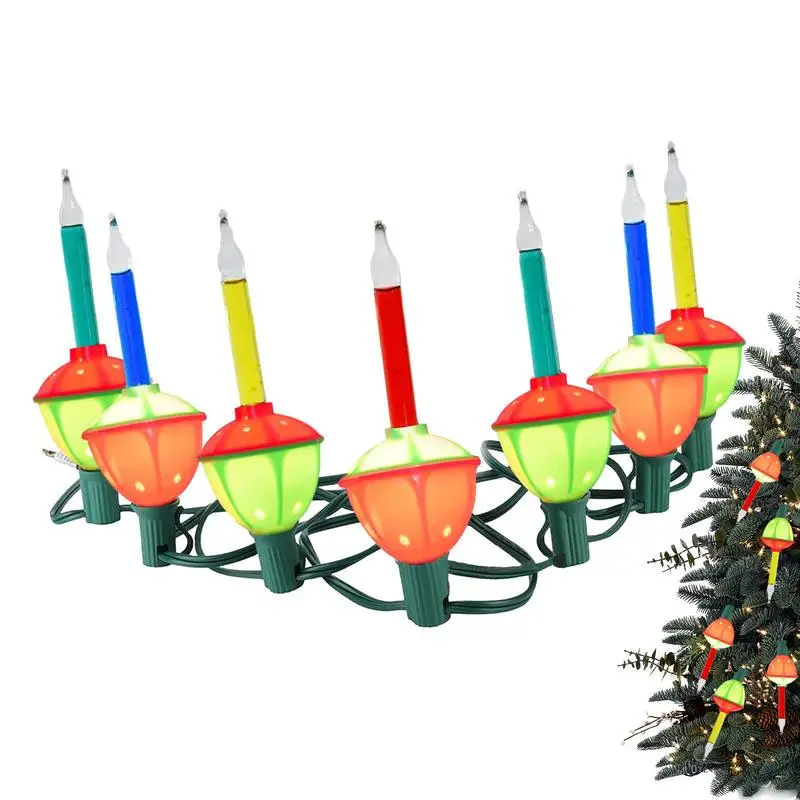 Bombillas de burbujas de Navidad, cadena de luces nocturnas, luz fluida multicolor portátil para Patios, festivales y Porches