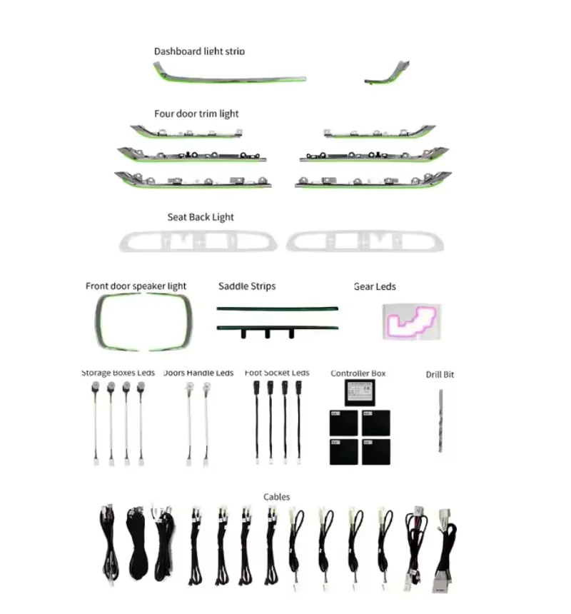 Car LED Ambient Light For Toyota Alphard Vellfire Elfa 2015-2022 Instrument Door Dynamic Light Shadow Decorative Lamp