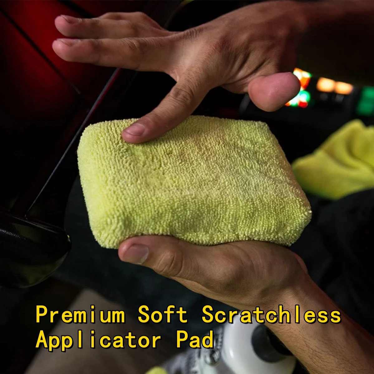 10PCS Microfibre Car Wax Applicator Pads Soft Auto Detailing Wax Sponge Rectangle Foam Car Paint Care Polishing Pad Car Cleaning