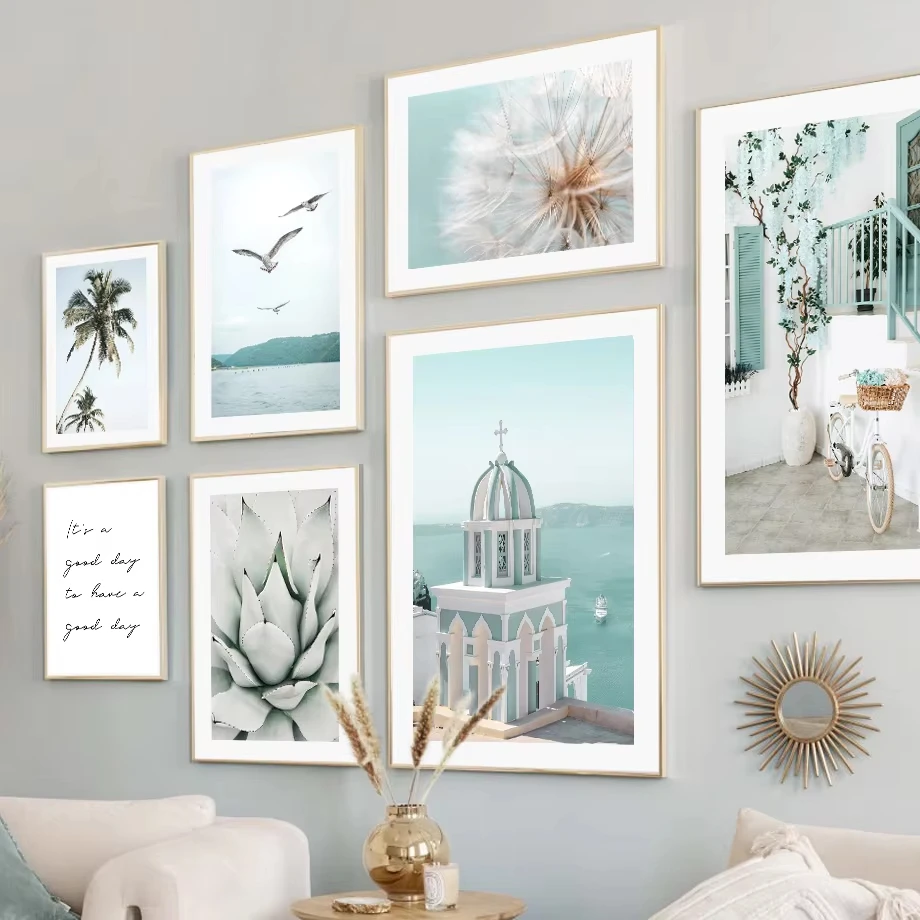 Dandelion Sea Bird Palm Tree Aloe Car Quote Landscape Posters Prints Canvas Painting Wall Art Pictures For Living Room Decor