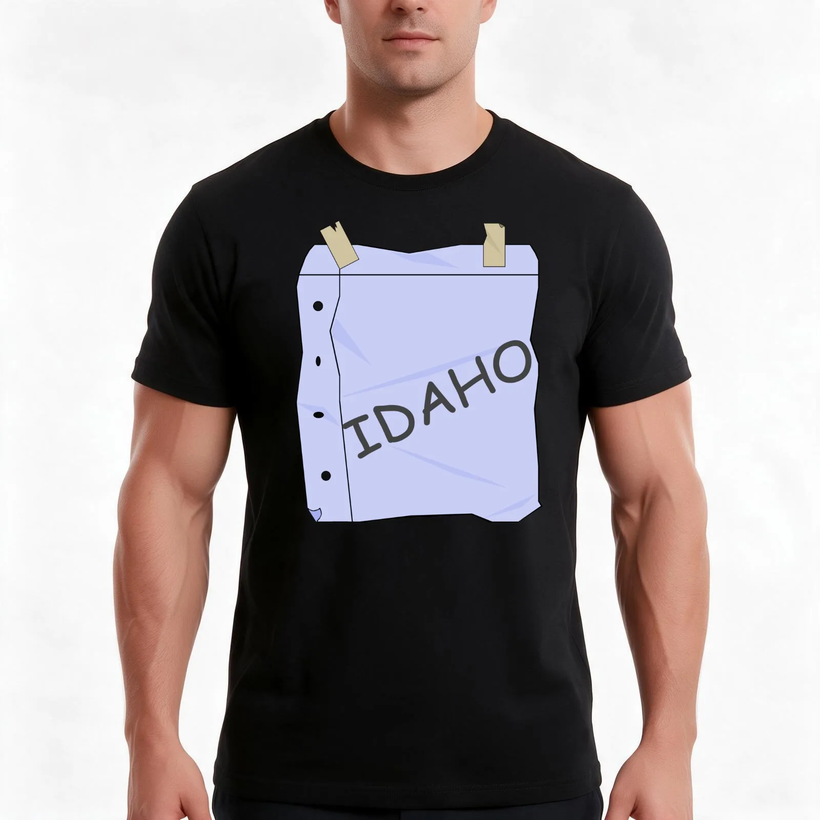 I'm Idaho! - Ralph T-Shirt, Summer Casual Cotton Tee, Oversized Streetwear Tops, Vintage Graphic Print, Loose Fit Short Sleeve