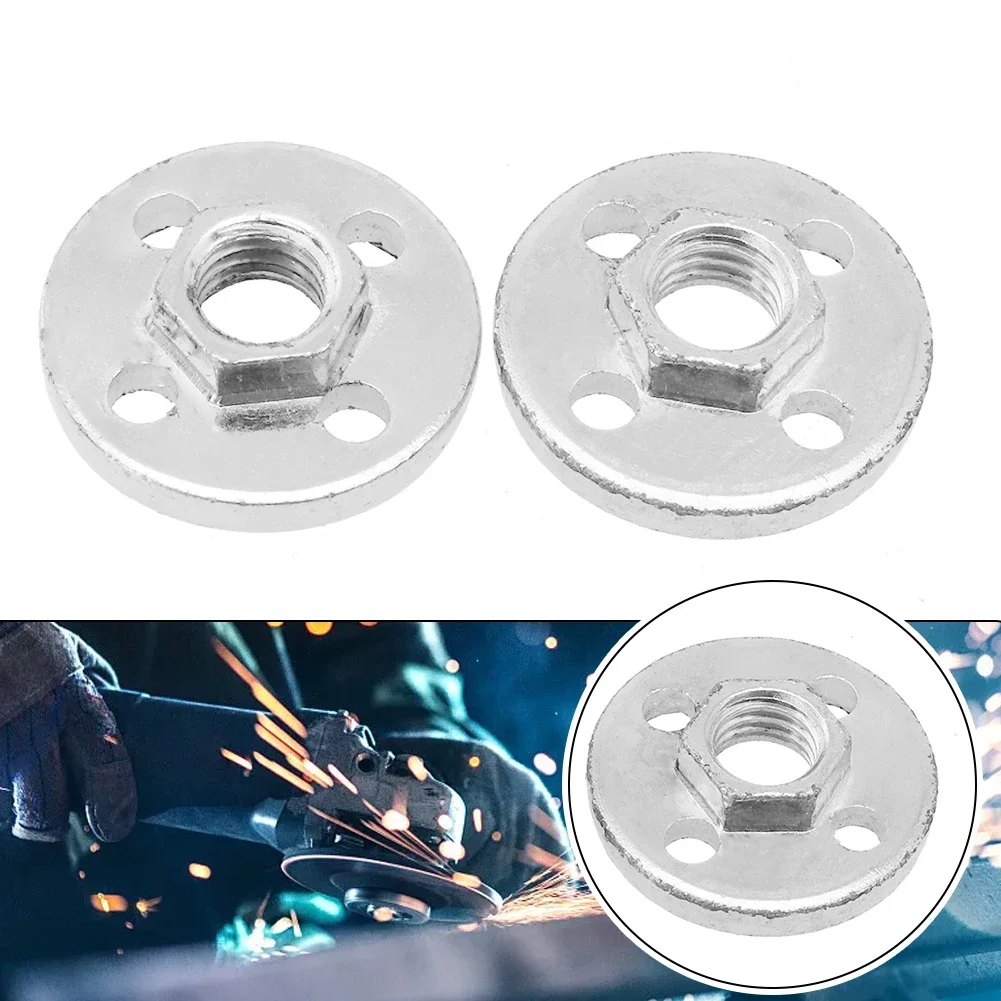 2pcs Angle Grinder Pressure Plate Pressure Plate Cover Grinding Polishing Hexagon Nut Fitting Type 100 Angle Grinder Power Tools
