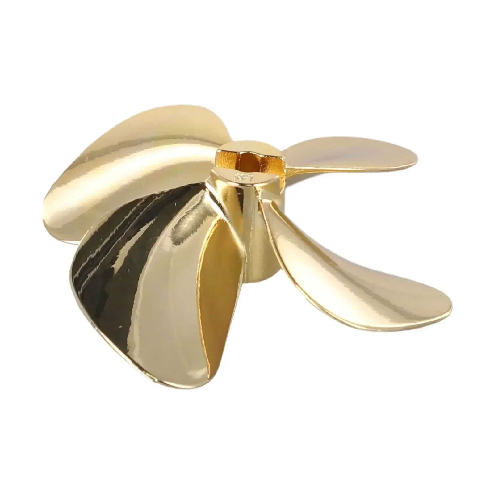 Hélice de metal para modelo de barco RC, direita e esquerda, 4 lâminas, 4mm eixo, 55mm, 60mm, isca de pesca, rebocador, marinho, cruzeiro, ROV