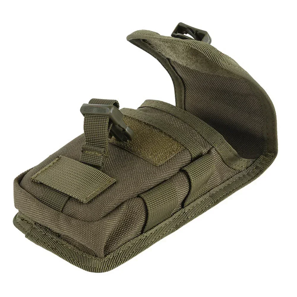 1Pcs 9×16.5×3cm Double Layer Molle Phone Pouch Mobile Phone Case Holder Outdoor Sports Hiking Camping Hunting EDC Tool Waist Bag